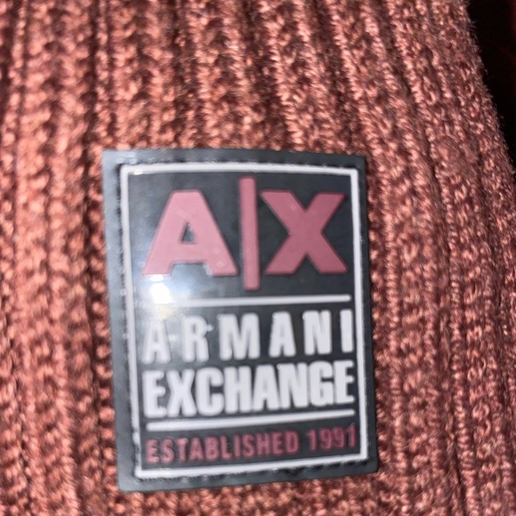 🧣 Armani Exchange Men’s Ribbed Knit Scarf | 50% Merino Wool 🧵 - Picture 2 of 4